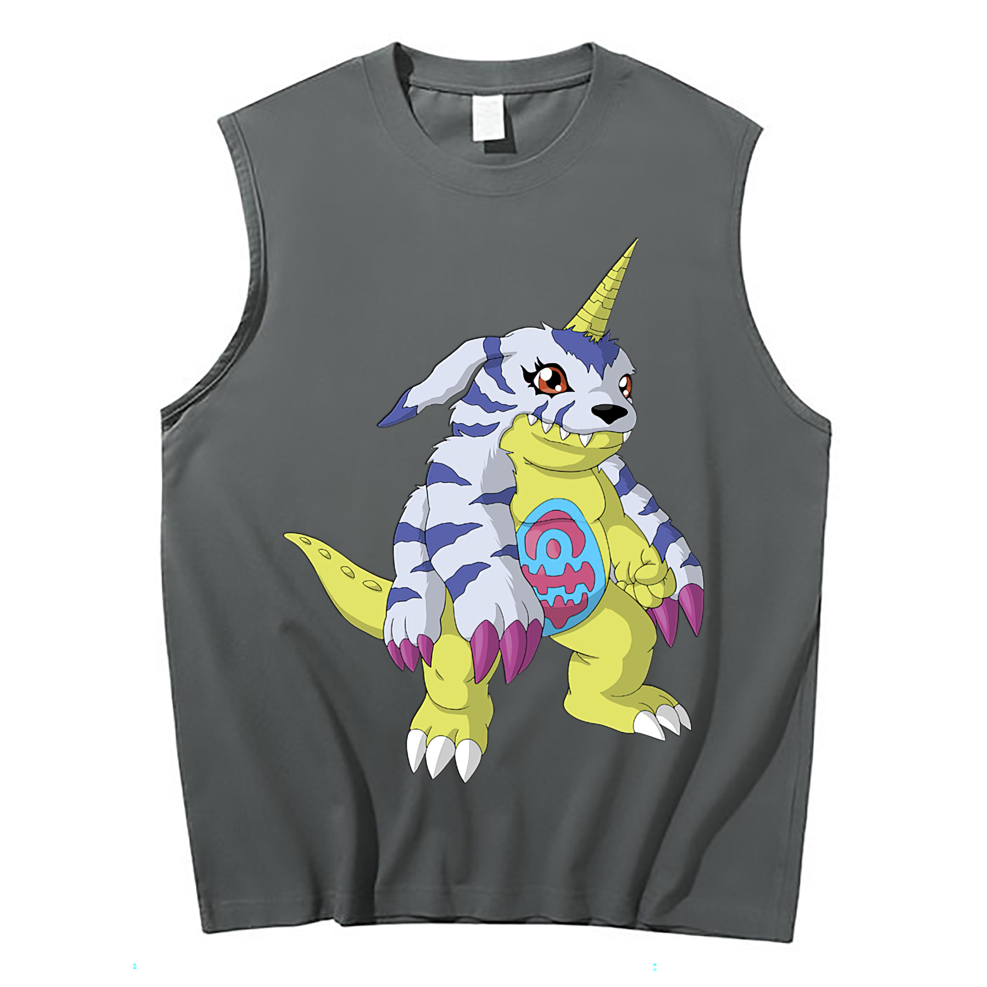 （画像用） Digimon デジタルモンスター/デジモン コットン100％タンクトップ（フロントプリント）
